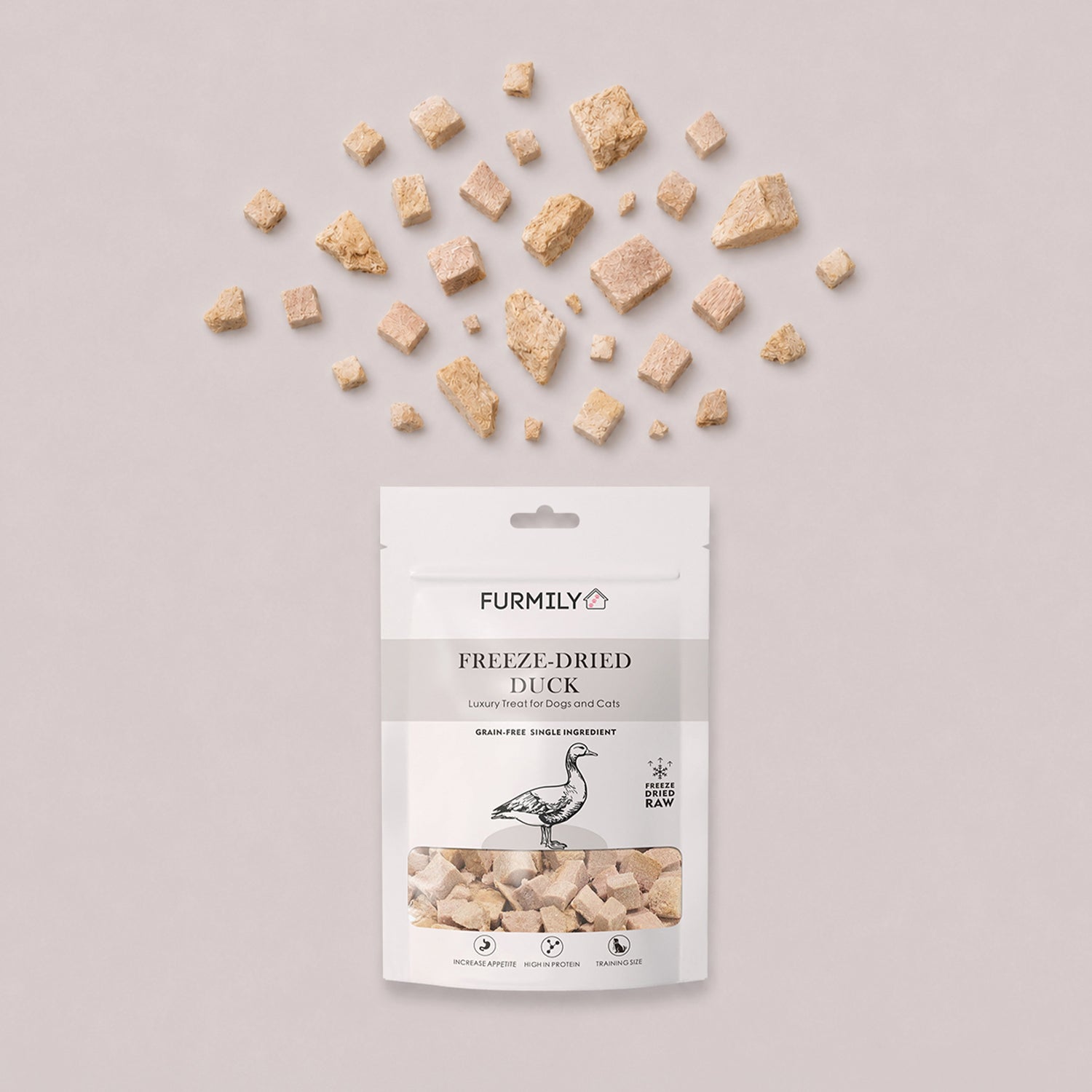 Freeze-Dried Duck Pet Treats by FURMILY 40g/100g
