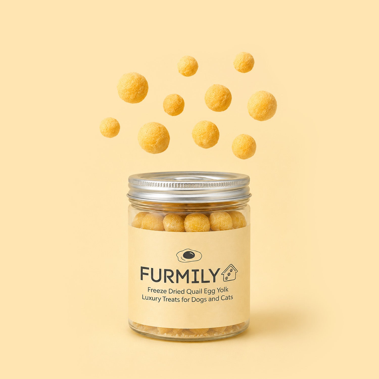 Freeze-Dried Quail Egg Yolks Pet Treats by FURMILY 50g