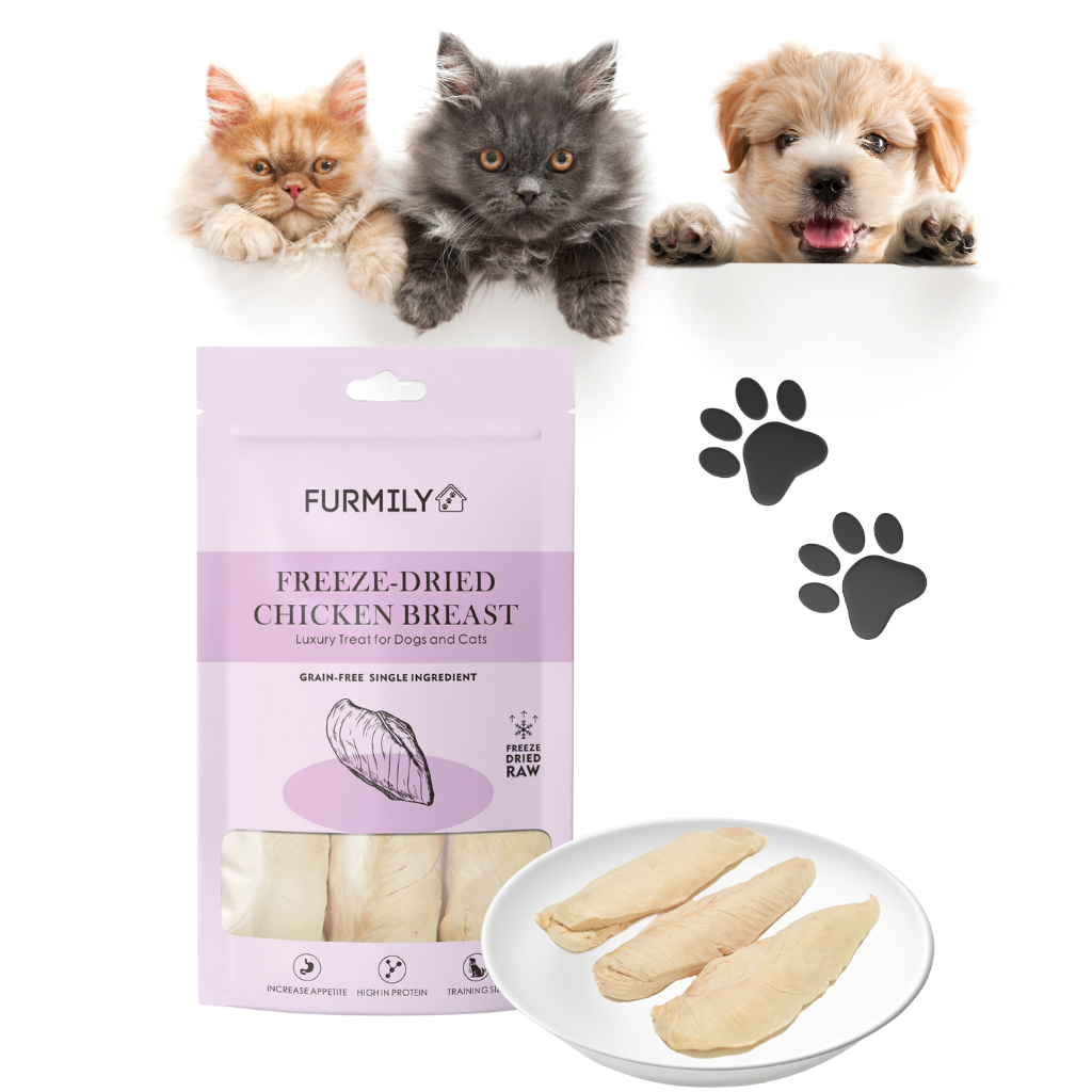 Freeze-Dried Chicken Breast Pet Treats by FURMILY 40g