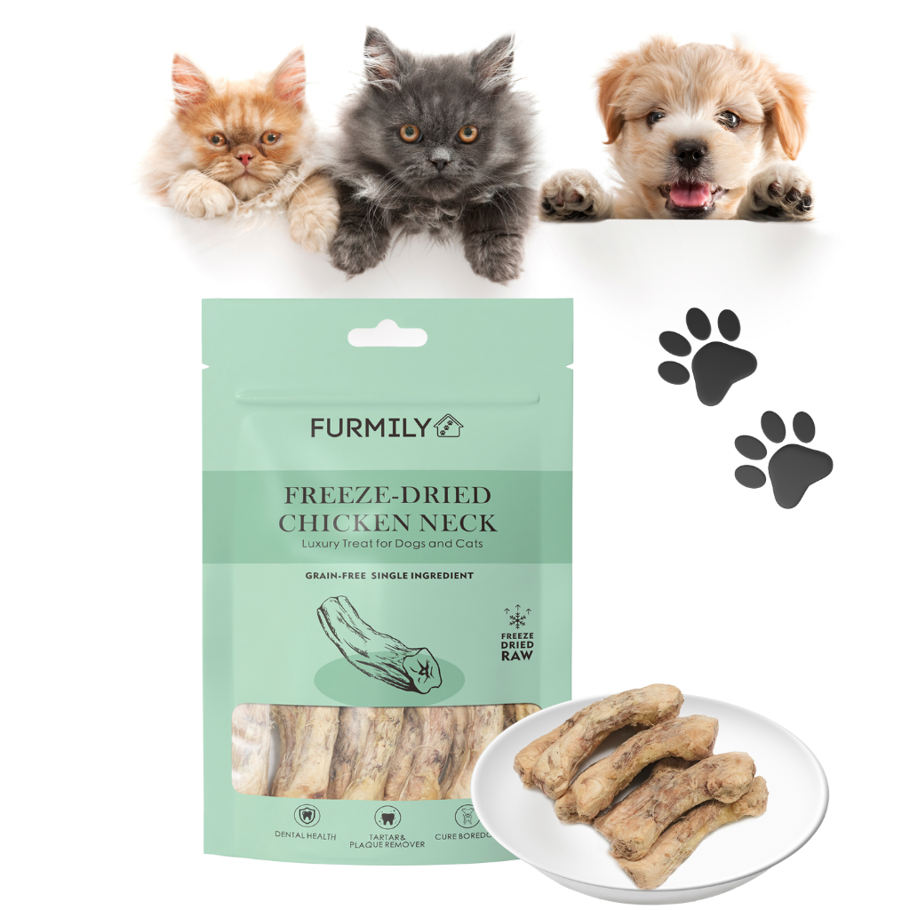 Freeze-Dried Chicken Necks Pet Treats by FURMILY 80g