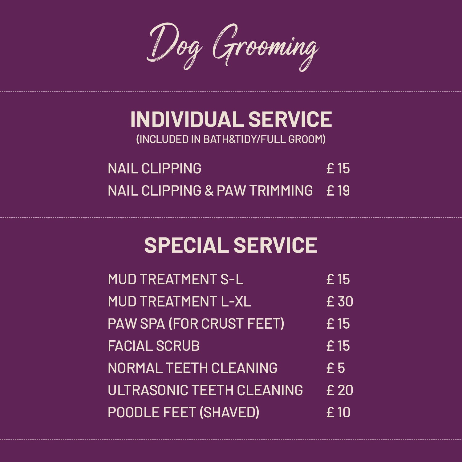 Dog Grooming | E20 1BD