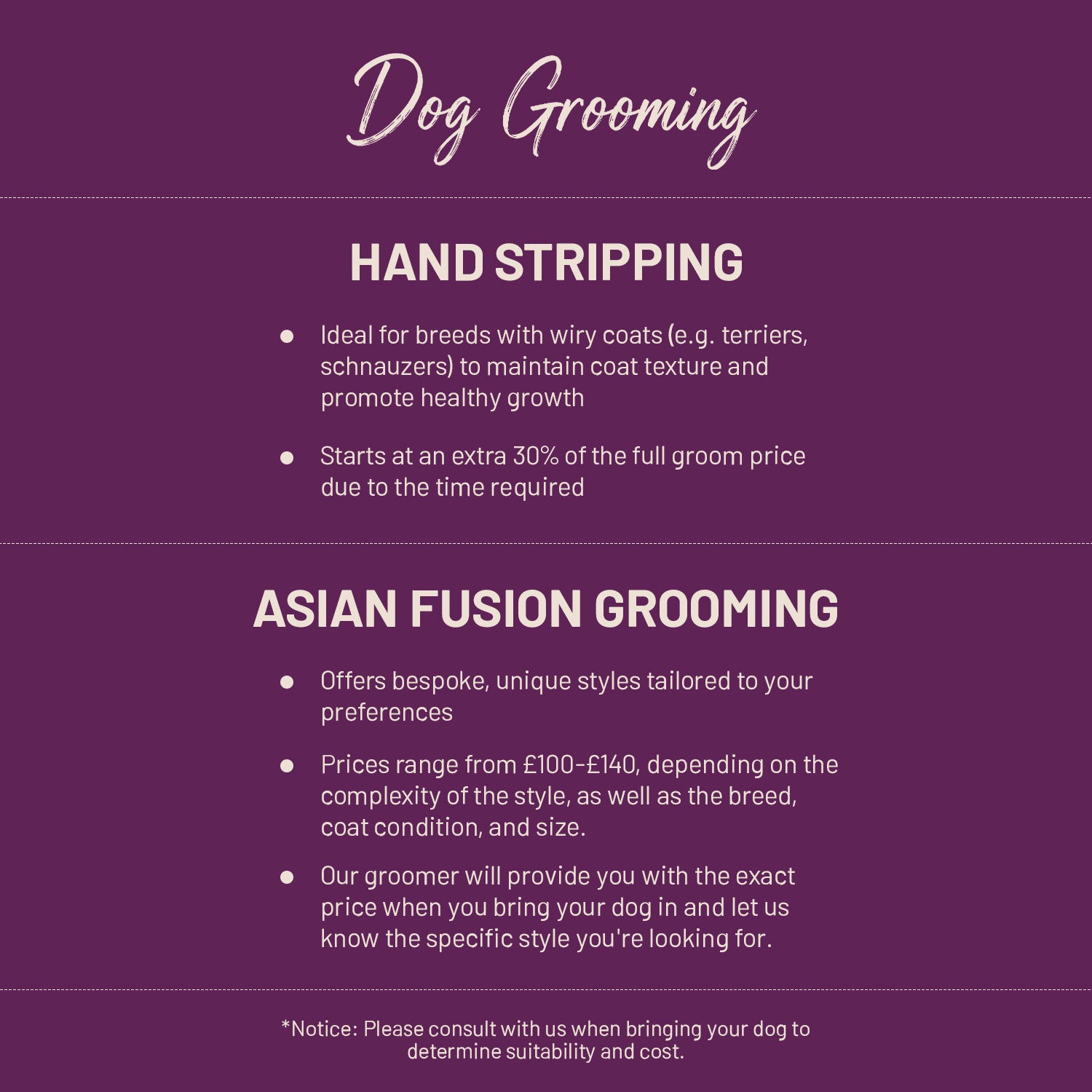 Dog Grooming | E20 1BD