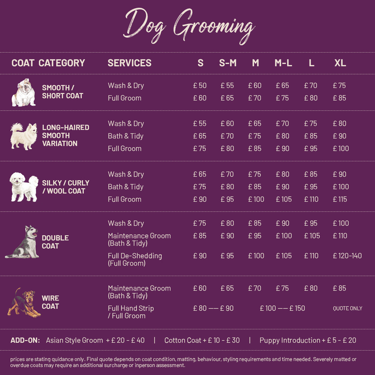 Book Dog Grooming @ SW11 7AY