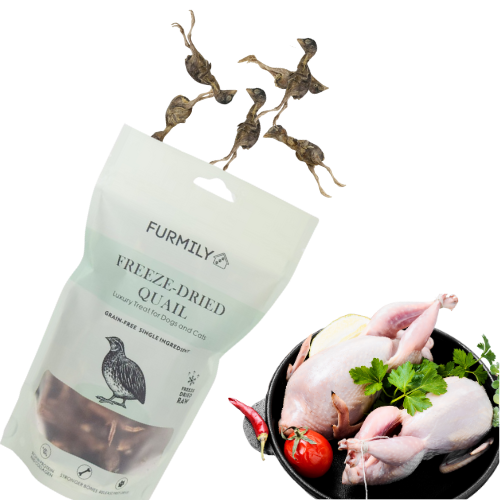 Freeze-Dried Quail Pet Treats by FURMILY 30g