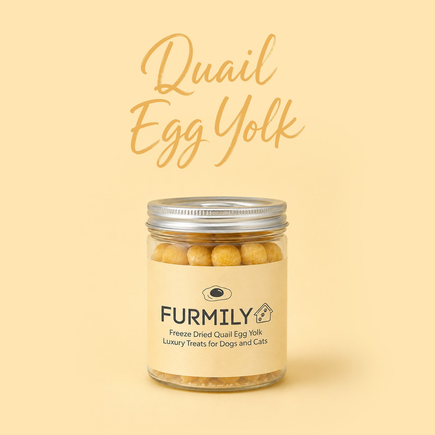 Freeze-Dried Quail Egg Yolks Pet Treats by FURMILY 50g