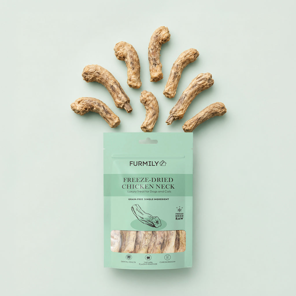 Freeze-Dried Chicken Necks Pet Treats by FURMILY 80g