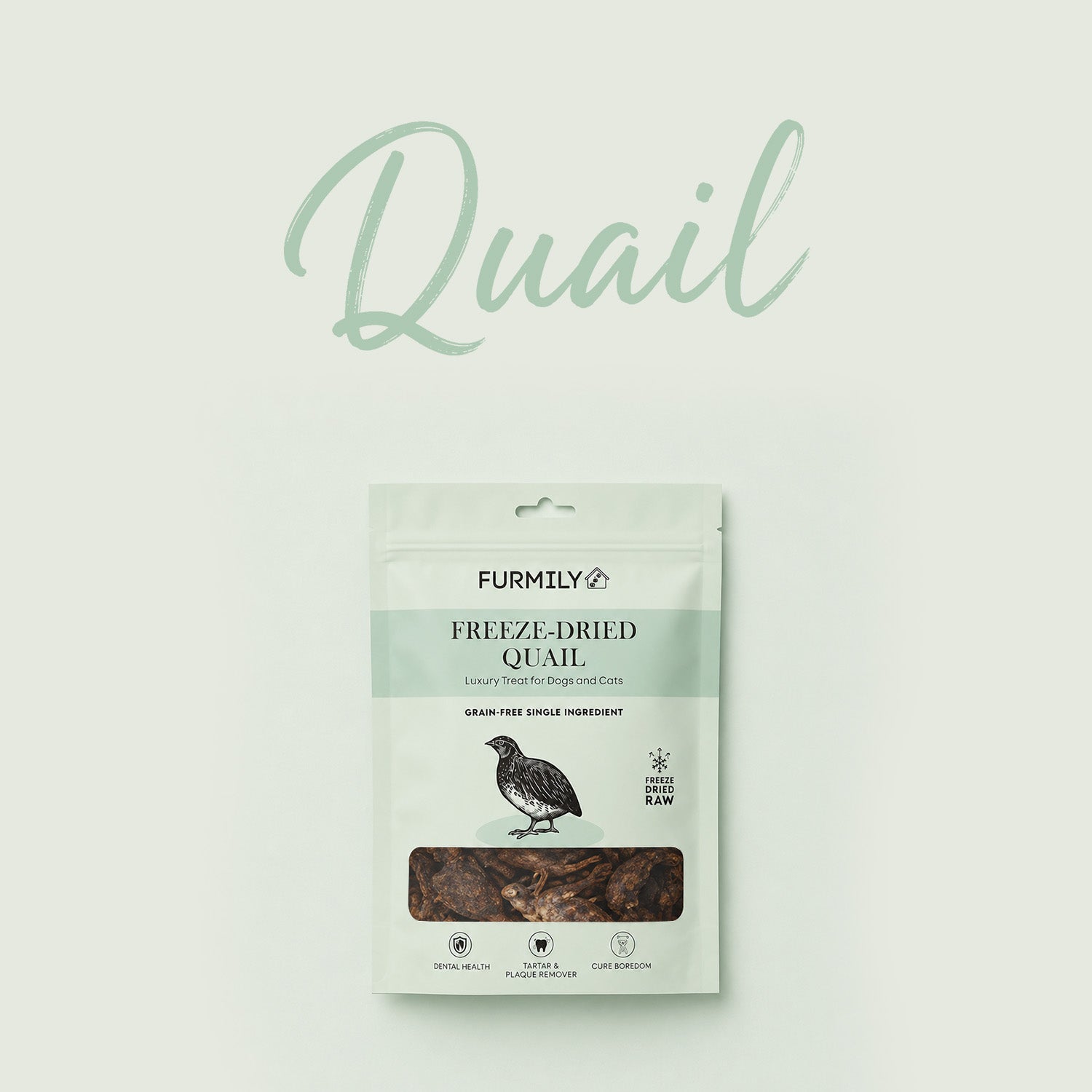 Freeze-Dried Quail Pet Treats by FURMILY 30g
