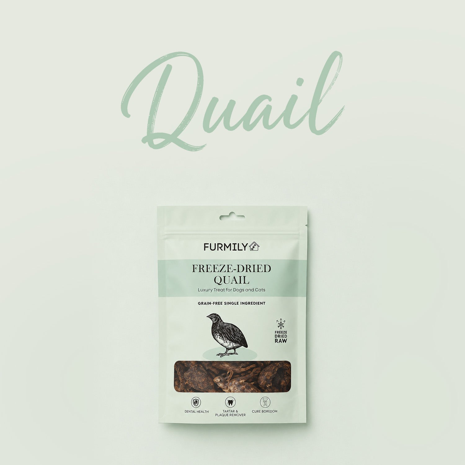 Freeze-Dried Quail Pet Treats by FURMILY 30g