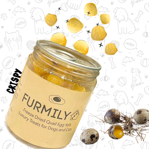 Freeze-Dried Quail Egg Yolks Pet Treats by FURMILY 50g
