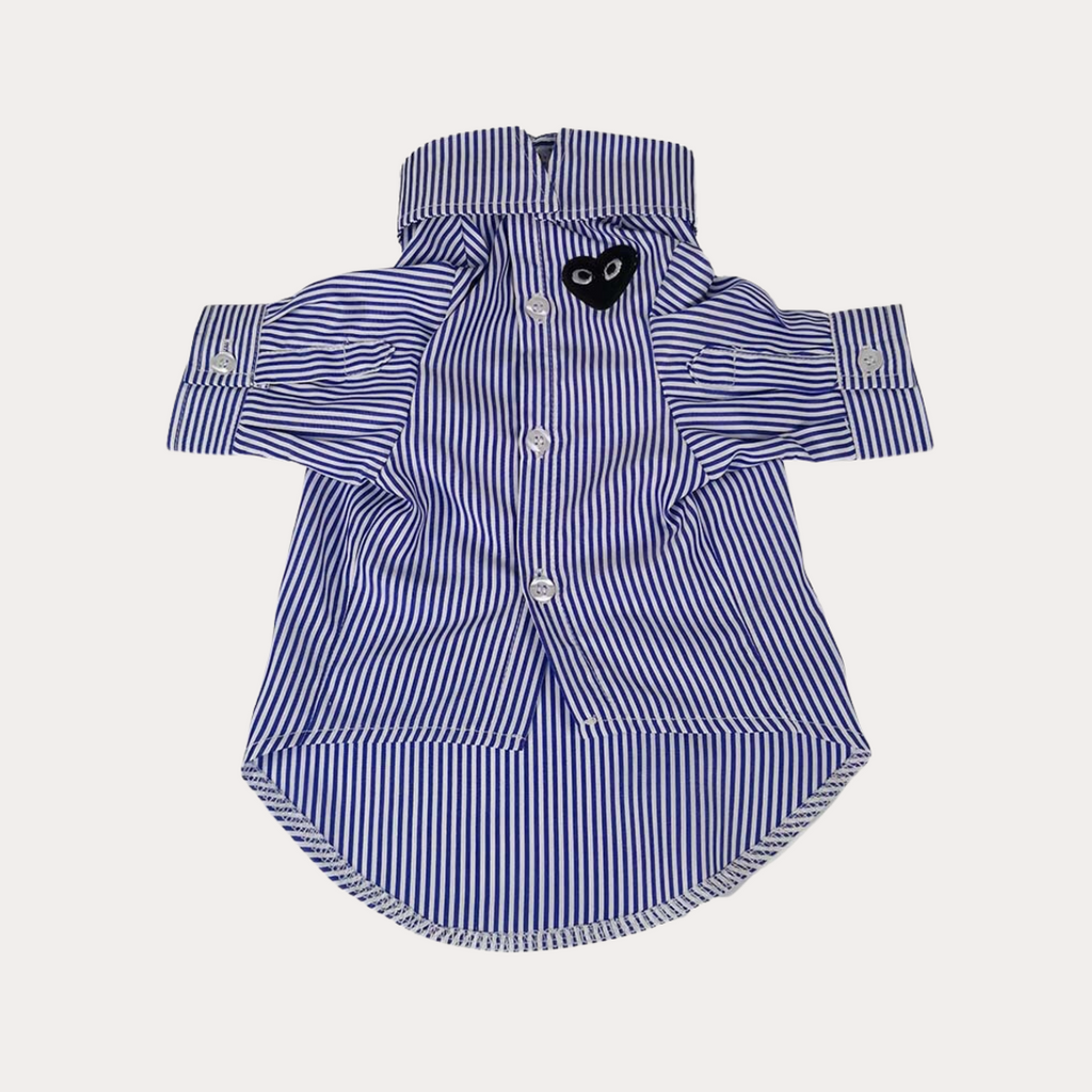 Designer Striped Embroidered Logo Shirt