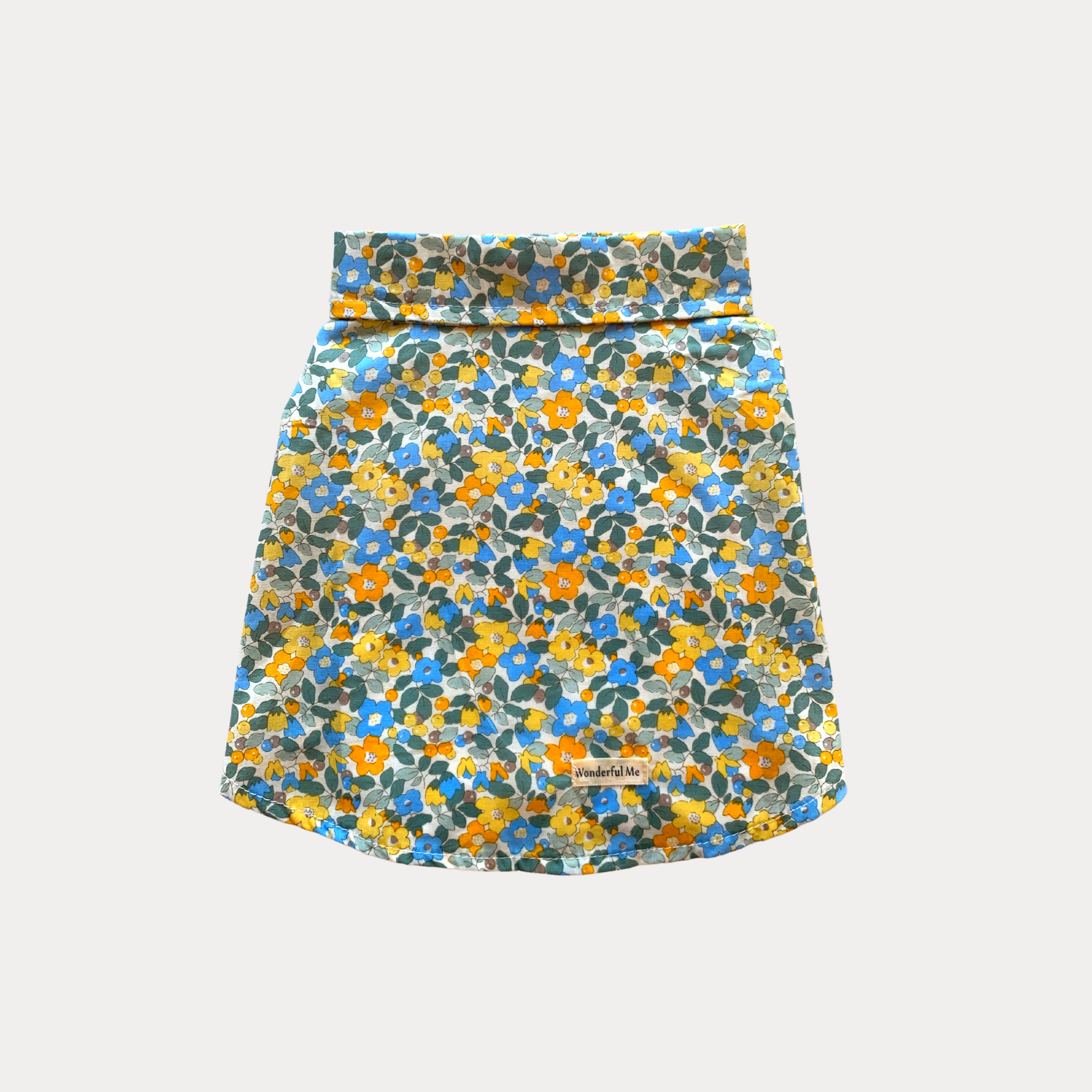 Floral T Shirt with Spread Collar