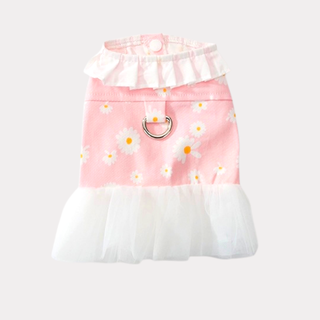 Daisy Print Summer Harness Dress