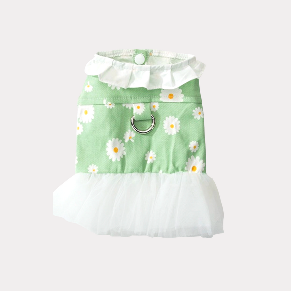 Daisy Print Summer Harness Dress