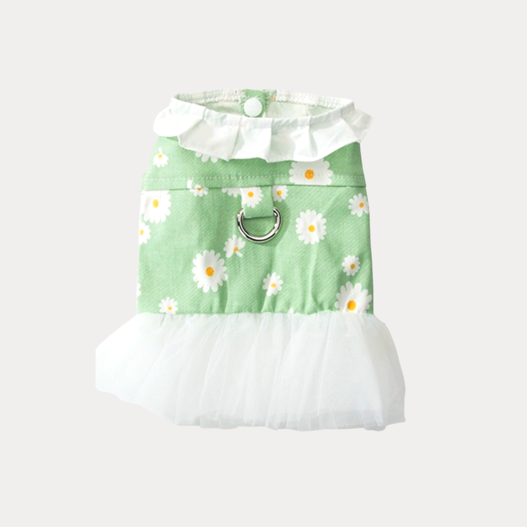 Daisy Print Summer Harness Dress