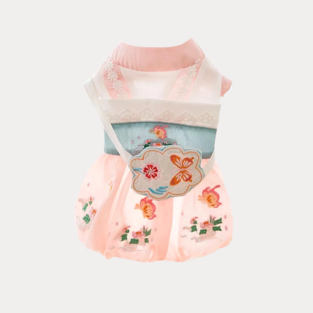 "Mulan" - Embroidered Traditional Dress with Lucky Bag