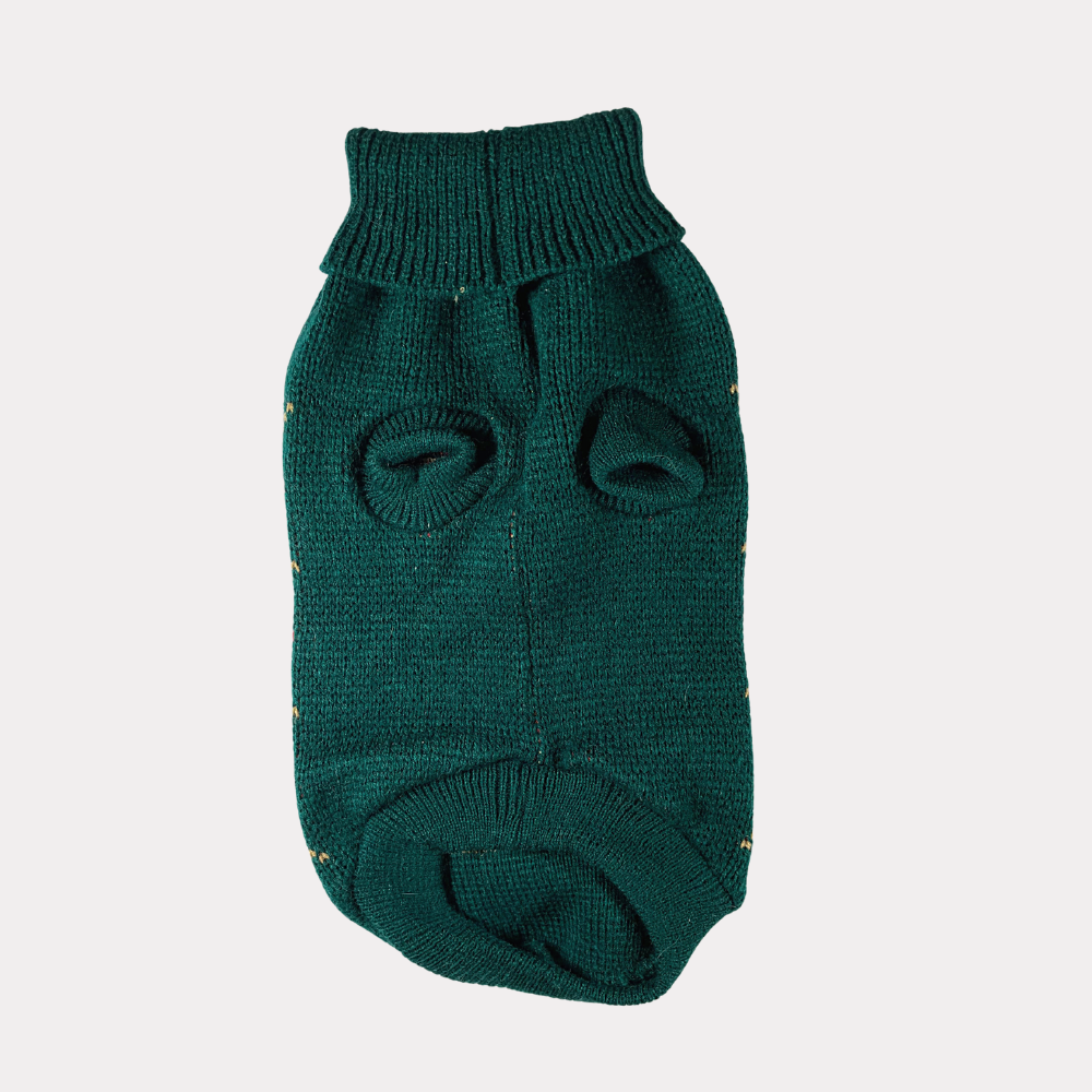 'Mum's Favourite' Check Print Knitted Jumper for Dogs/Cats