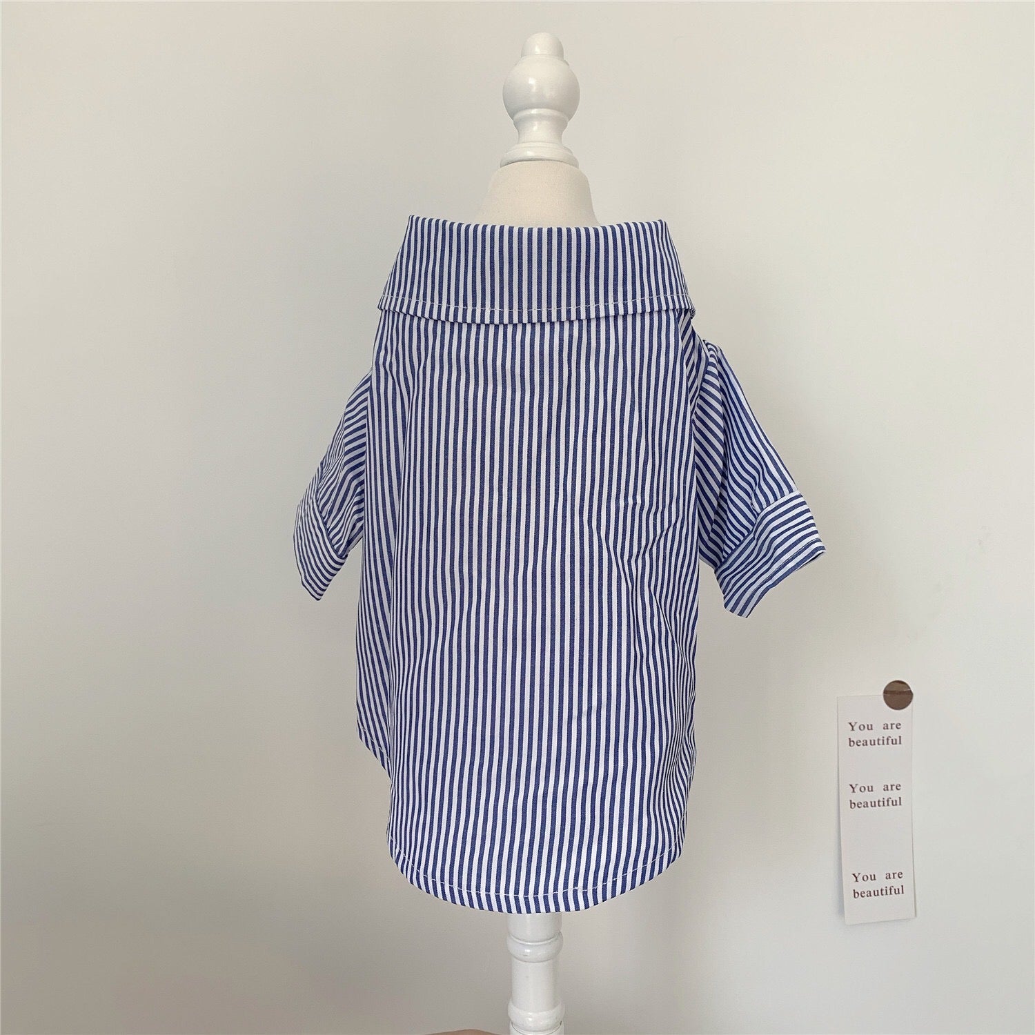 Designer Striped Embroidered Logo Shirt