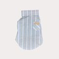 Linen Mix Shirt with Blue Stripe