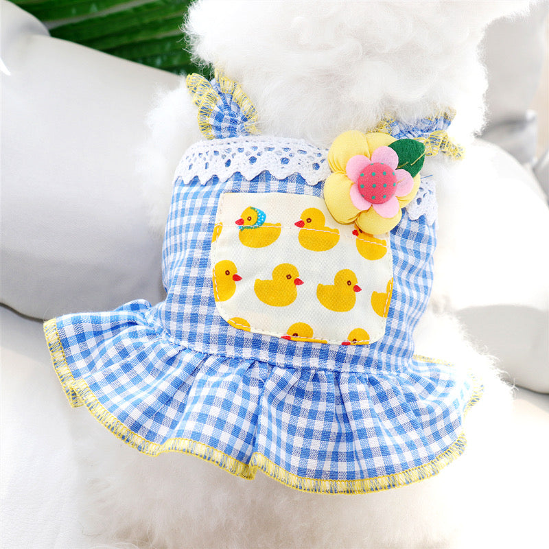 Cute Duck & Flower Apron