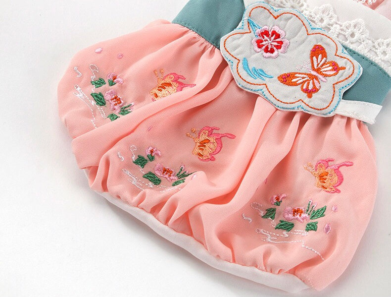 "Mulan" - Embroidered Traditional Dress with Lucky Bag