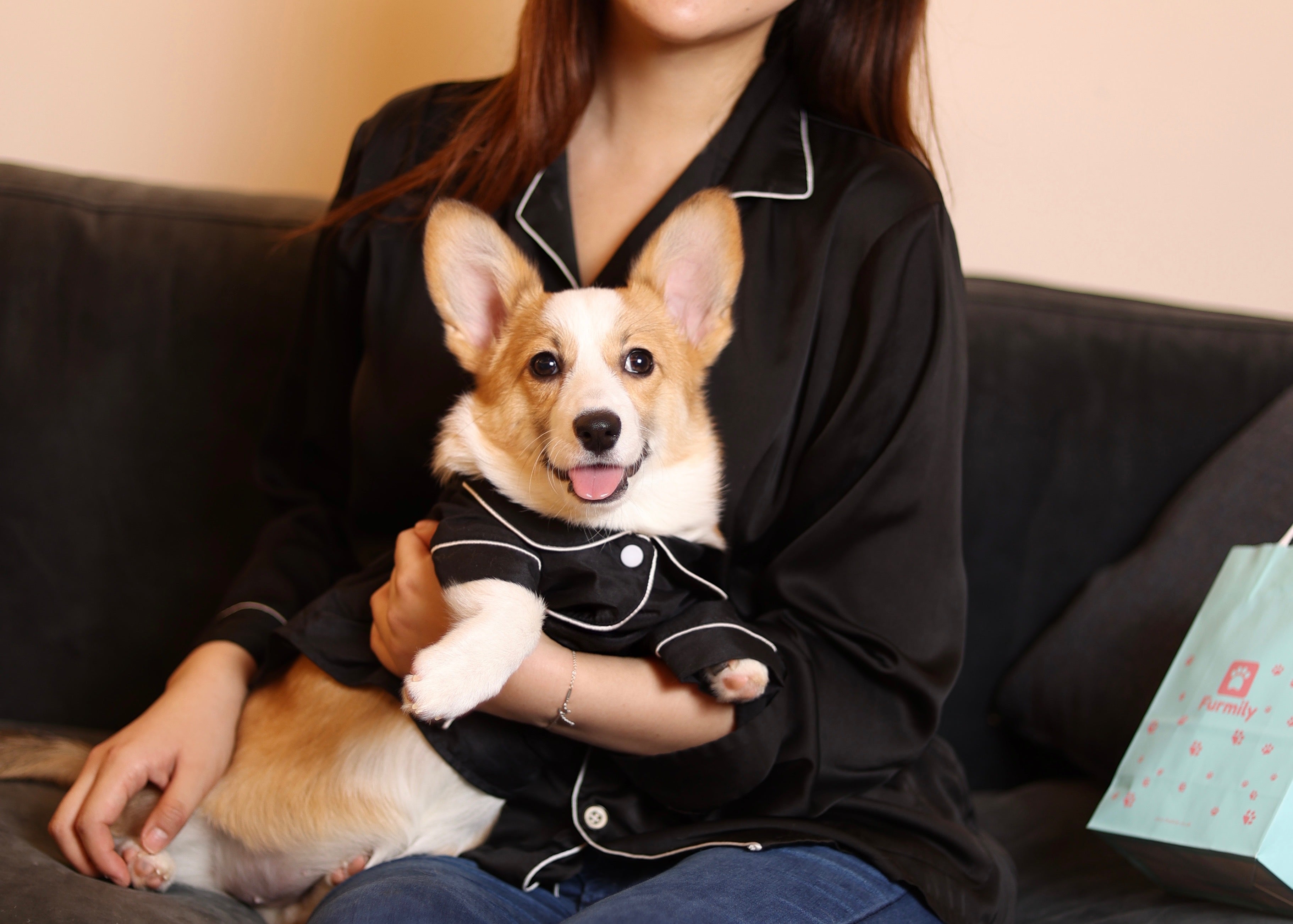 Model FaFa wearing Pawjama with the Founder Madeleine