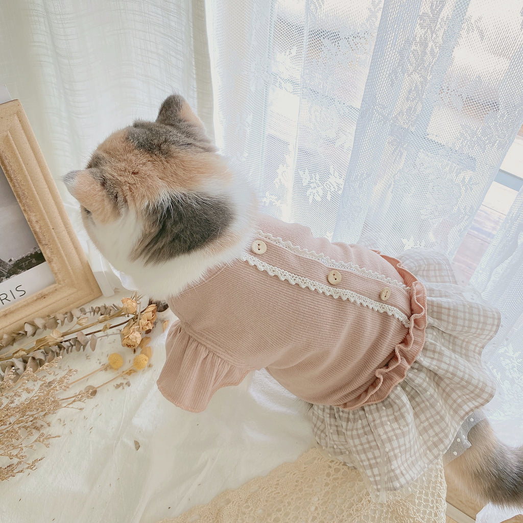 French Lace Falbala Dress