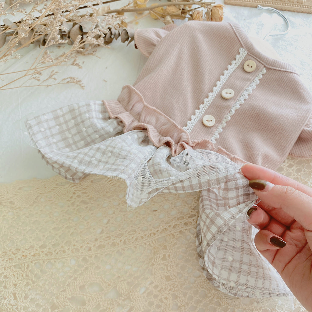 French Lace Falbala Dress
