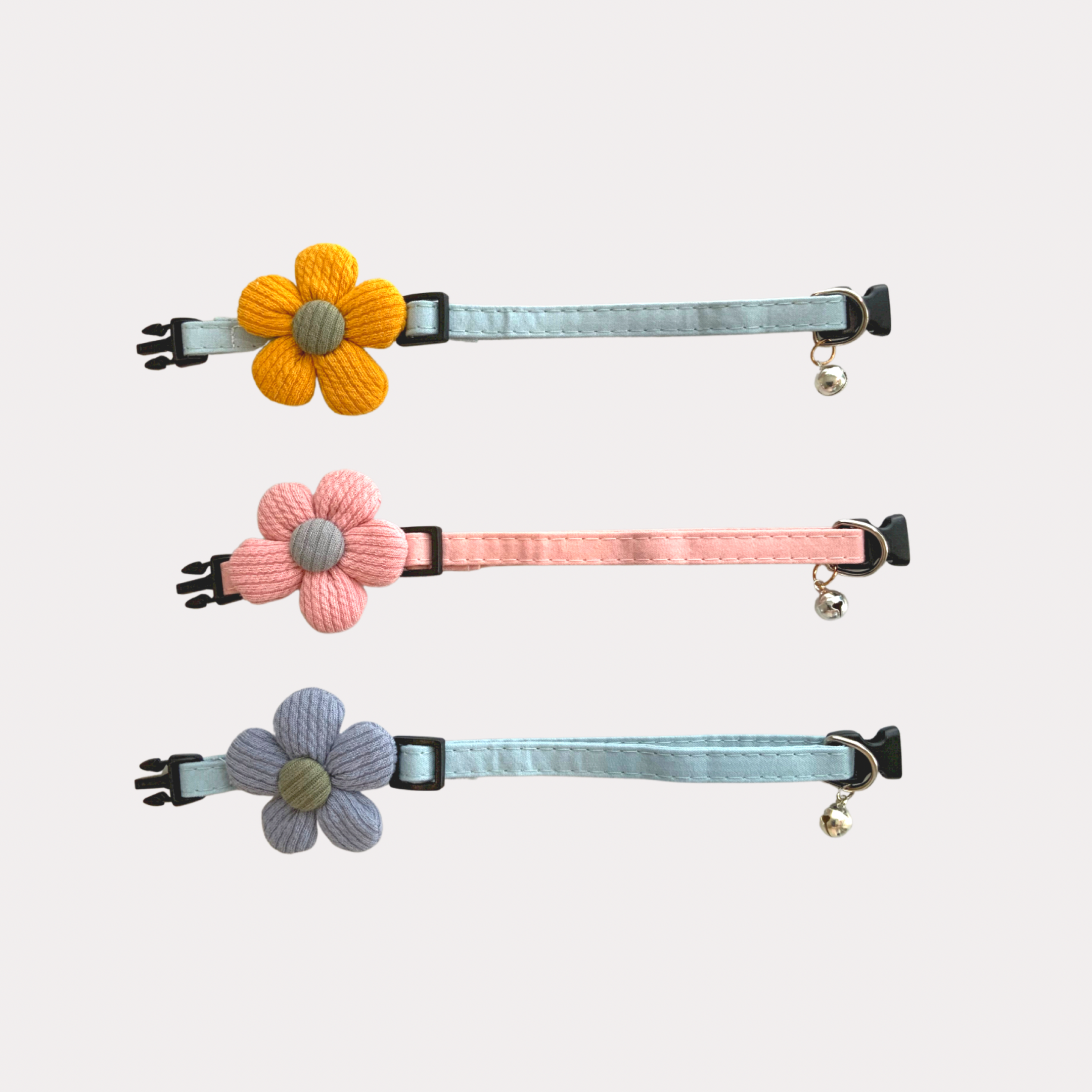 Cute Flower Adjustable Collar with Bell