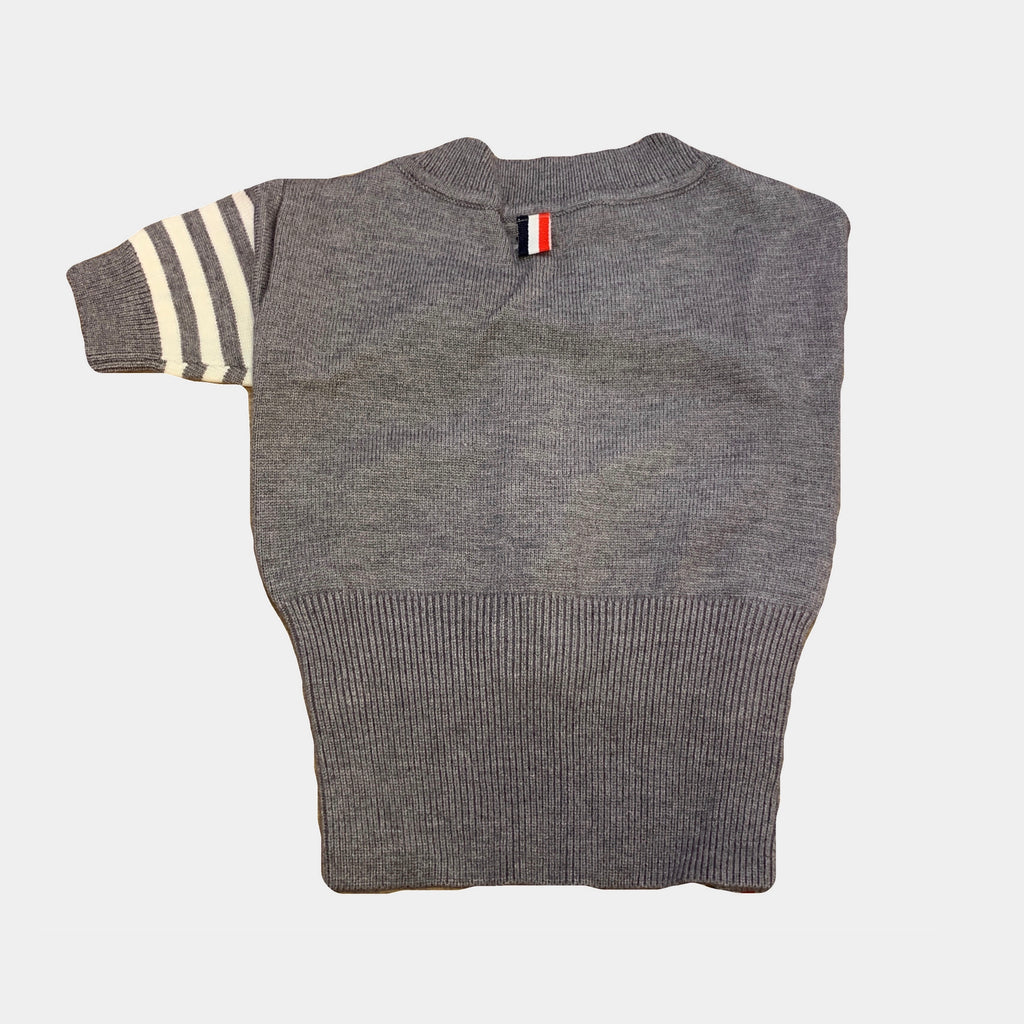 Designer Stripe Grey Cardigan