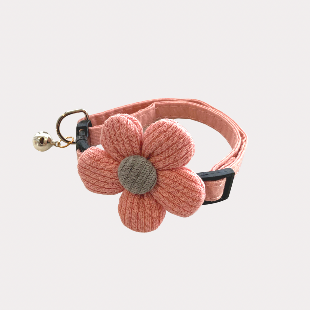 Cute Flower Adjustable Collar with Bell