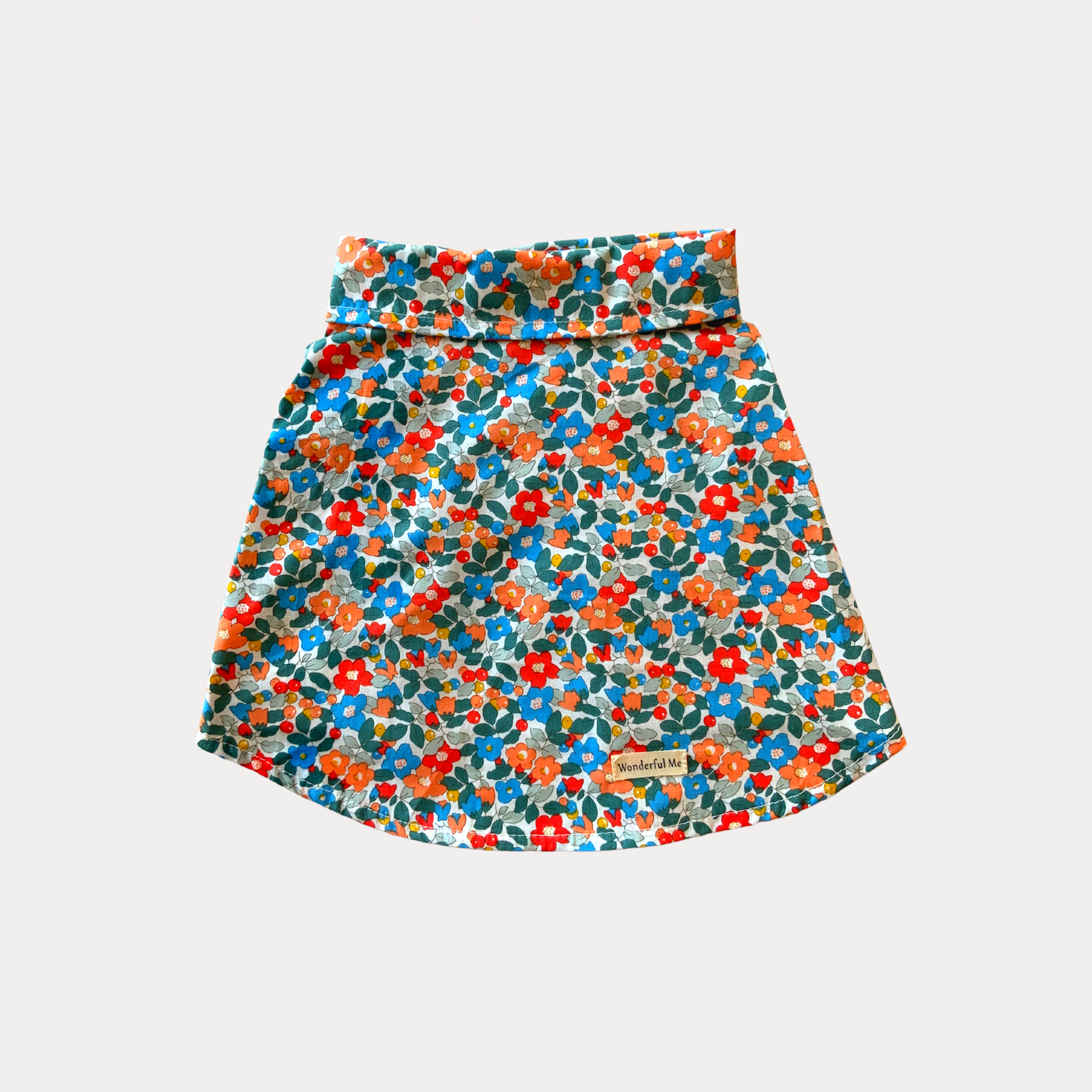 Floral T Shirt with Spread Collar